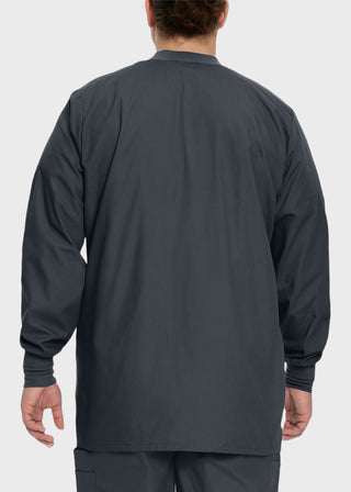 Landau Mens Multipocket Rib Knit Medical Scrub Jacket