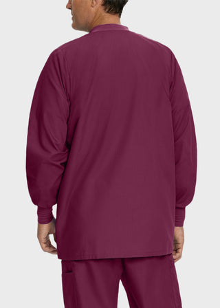 Landau Mens Multipocket Rib Knit Medical Scrub Jacket