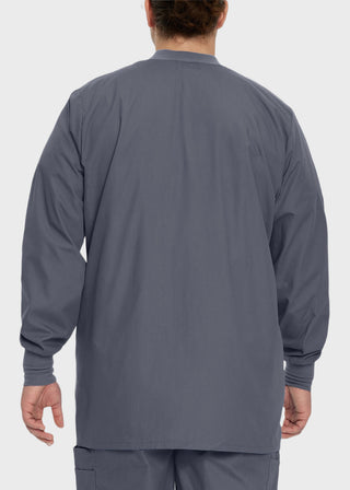 Landau Mens Multipocket Rib Knit Medical Scrub Jacket