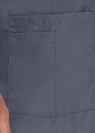 Landau Mens Multipocket Rib Knit Medical Scrub Jacket