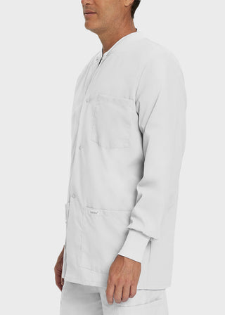 Landau Mens Multipocket Rib Knit Medical Scrub Jacket