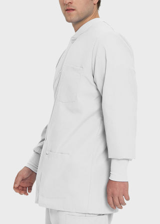 Landau Mens Multipocket Rib Knit Medical Scrub Jacket