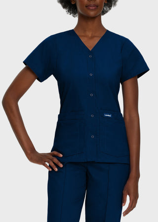 WOMENS SNAP FRONT V-NECK TUNIC