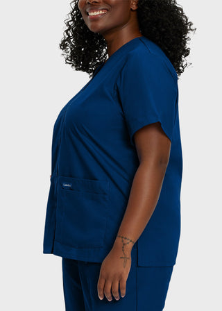 WOMENS SNAP FRONT V-NECK TUNIC