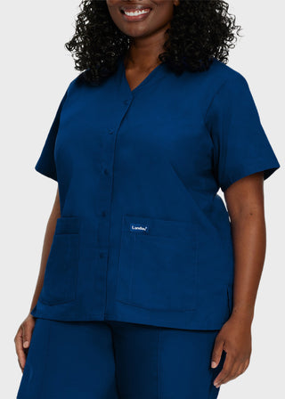 WOMENS SNAP FRONT V-NECK TUNIC