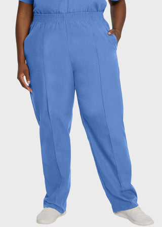 Landau Women Classic Fit Petite Elastic Waist Medical Scrub Pants