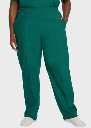 Landau Women Classic Fit Petite Elastic Waist Medical Scrub Pants