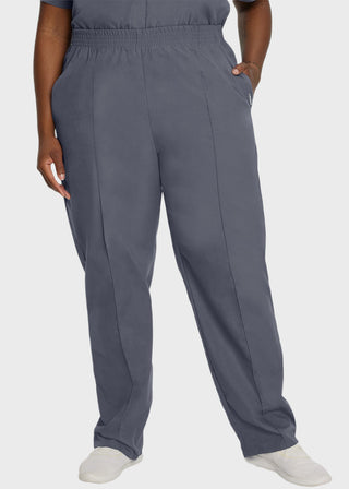 Landau Women Classic Fit Petite Elastic Waist Medical Scrub Pants