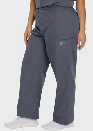 Landau Women Cargo Petite Elastic Waistband Scrub Pants