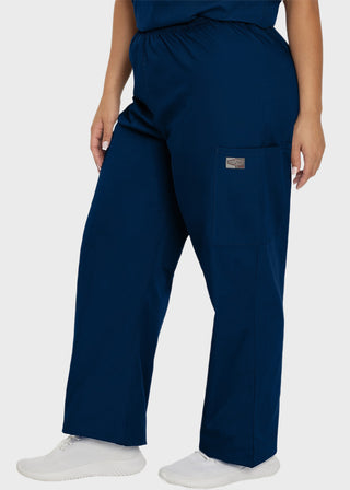 Landau Women Cargo Petite Elastic Waistband Scrub Pants