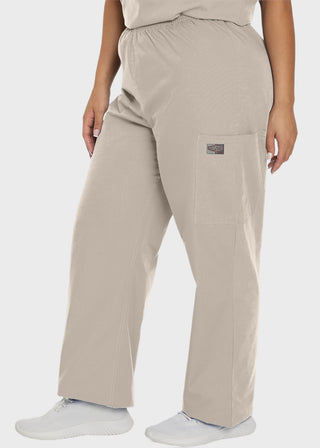 Landau Women Cargo Petite Elastic Waistband Scrub Pants