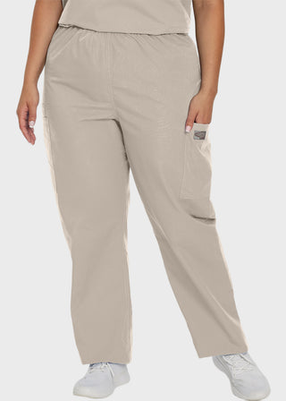 Landau Women Cargo Petite Elastic Waistband Scrub Pants