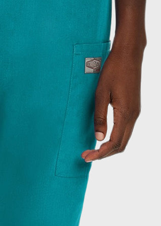 Landau Women Cargo Petite Elastic Waistband Scrub Pants