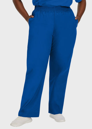 Landau Ladies Petite Classic Relaxed Elastic Waist Scrub Pants