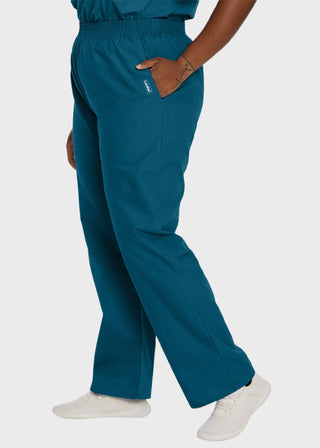 Landau Ladies Petite Classic Relaxed Elastic Waist Scrub Pants
