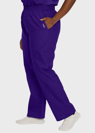 Landau Ladies Petite Classic Relaxed Elastic Waist Scrub Pants