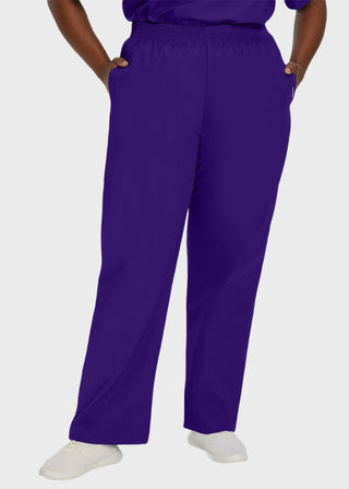 Landau Ladies Petite Classic Relaxed Elastic Waist Scrub Pants