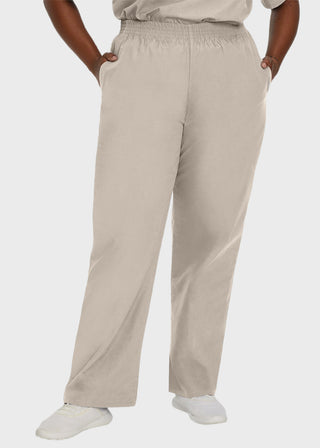 Landau Ladies Petite Classic Relaxed Elastic Waist Scrub Pants