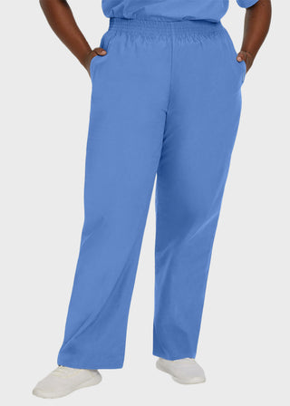 Landau Women Two Pocket Classic Tall Elastic Waist Scrub Pants