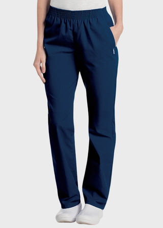 Landau Women Two Pocket Classic Tall Elastic Waist Scrub Pants