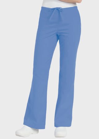Landau Women Drawstring Flare Leg Medical Scrub Pants