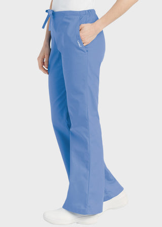 Landau Women Drawstring Flare Leg Medical Scrub Pants