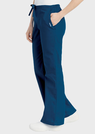 Landau Women Drawstring Flare Leg Medical Scrub Pants
