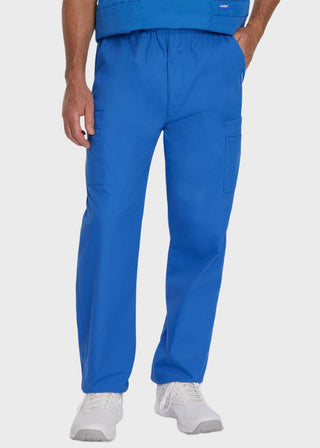 Landau Platinum Men's Cargo Pockets Elastic Waist Medical Scrub Petite Pants
