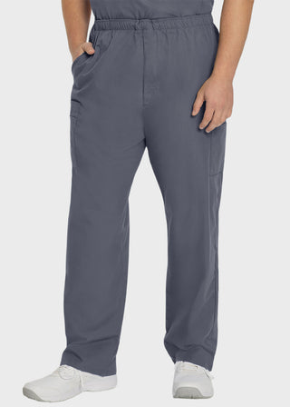 Landau Platinum Men's Cargo Pockets Elastic Waist Medical Scrub Petite Pants