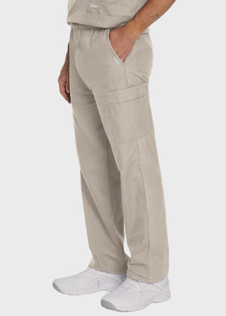 Landau Platinum Men's Cargo Pockets Elastic Waist Medical Scrub Tall Pants