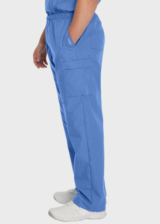Landau Essentials Men's Straight-Leg Cargo Scrub Pants