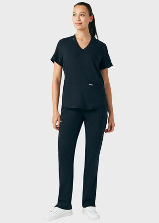 Landau Forward Women's Straight Leg Cargo Petite Scrub Pant