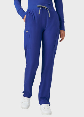 Landau Forward Women's Straight Leg Cargo Petite Scrub Pant