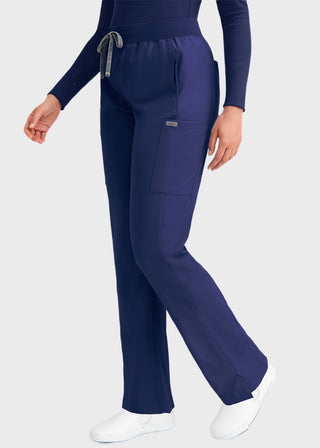 Landau Forward Women's Straight Leg Cargo Petite Scrub Pant