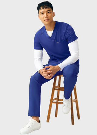 Landau Forward Men's Tapered-Leg Cargo Scrub Short Pants