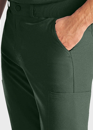 Landau Forward Men's Tapered-Leg Cargo Scrub Short Pants