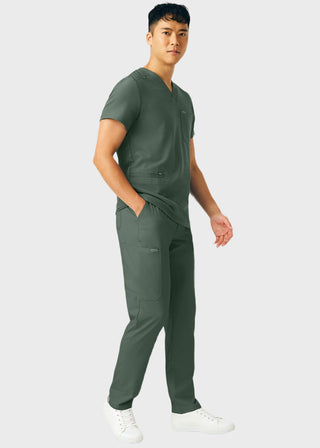 Landau Forward Men's Tapered-Leg Cargo Scrub Short Pants