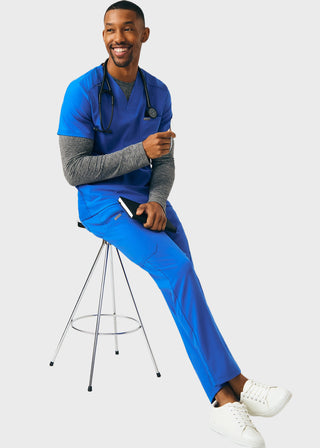 Landau Forward Men's Tapered-Leg Cargo Scrub Pants