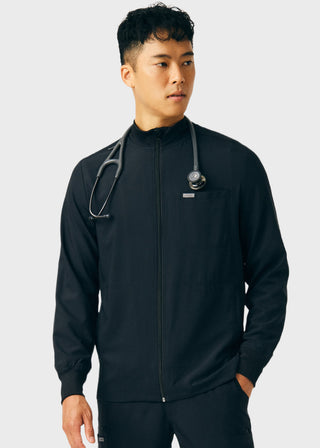 Landau Forward Men's Mock Neck Jacket With Rib Details