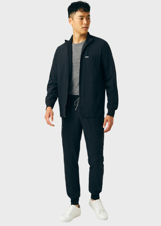 Landau Forward Men's Mock Neck Jacket With Rib Details