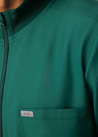 Landau Forward Men's Mock Neck Jacket With Rib Details