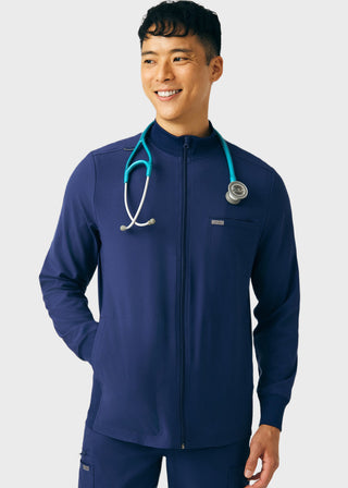 Landau Forward Men's Mock Neck Jacket With Rib Details