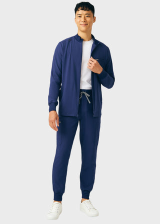 Landau Forward Men's Mock Neck Jacket With Rib Details