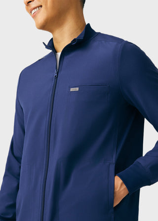 Landau Forward Men's Mock Neck Jacket With Rib Details