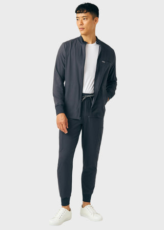 Landau Forward Men's Mock Neck Jacket With Rib Details