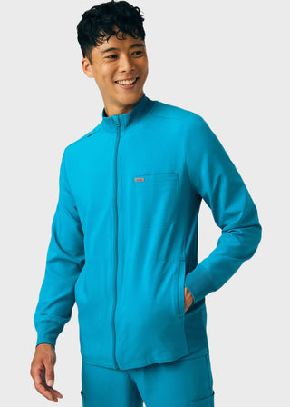 Landau Forward Men's Mock Neck Jacket With Rib Details