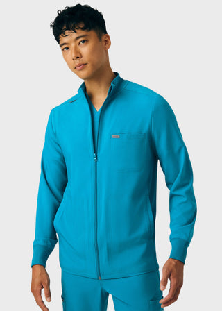 Landau Forward Men's Mock Neck Jacket With Rib Details