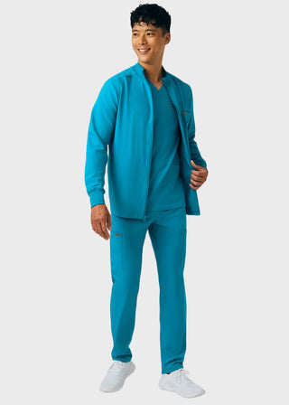 Landau Forward Men's Mock Neck Jacket With Rib Details