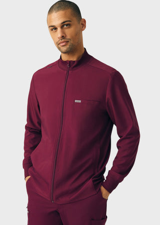 Landau Forward Men's Mock Neck Jacket With Rib Details