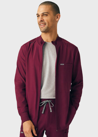 Landau Forward Men's Mock Neck Jacket With Rib Details
